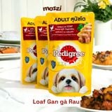  Pate cho chó Pedigree dạng sốt và nhuyễn Gói 130gr 