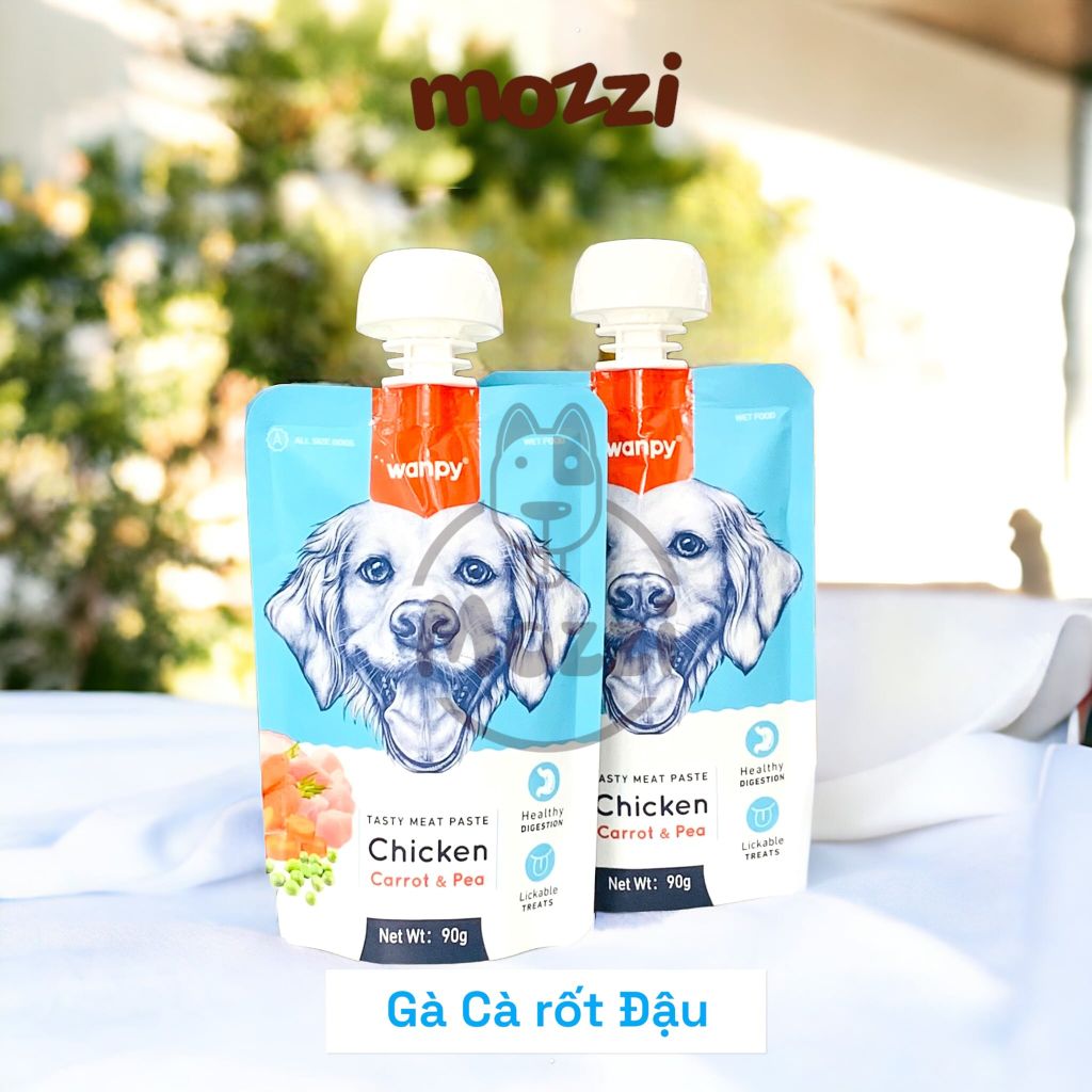 Súp thưởng cho chó Wanpy có nắp vặn Bịch 90gr