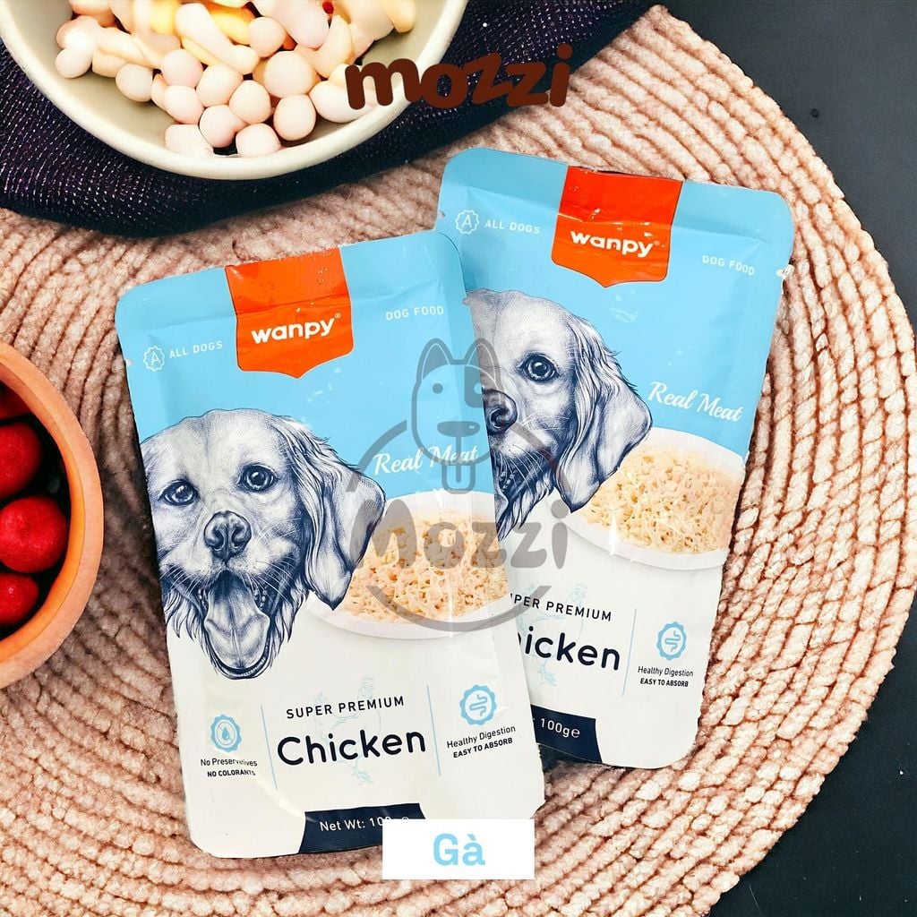 Pate cho chó Wanpy gói 100gr