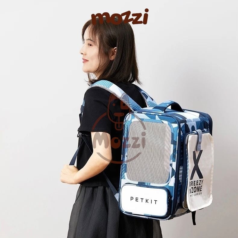 Balo Túi đựng chó mèo Petkit Xzone có khoang mở rộng 35x27x43cm