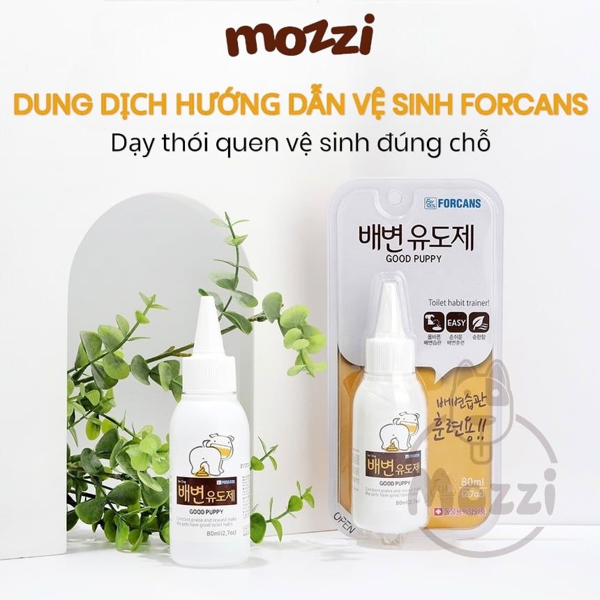 Dung dịch hướng dẫn đi vệ sinh đúng chỗ Forcans Hàn Quốc Chai 80ml cho chó