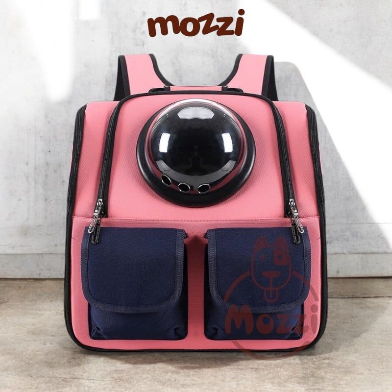 Balo Túi đựng chó mèo Phi hành gia vải vuông lớn 38x25x34cm - Ba lô