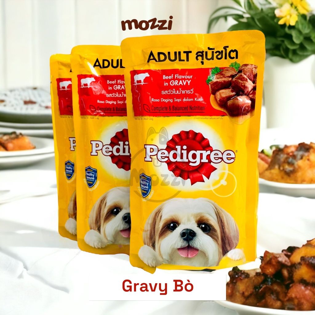 Pate cho chó Pedigree dạng sốt và nhuyễn Gói 130gr