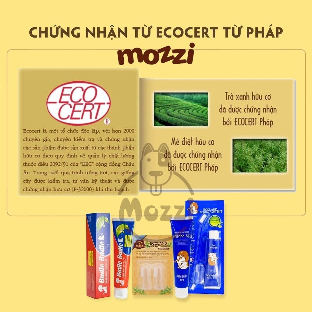 Kem đánh răng khô Budle’Budle cho chó mèo Tuýp 80g