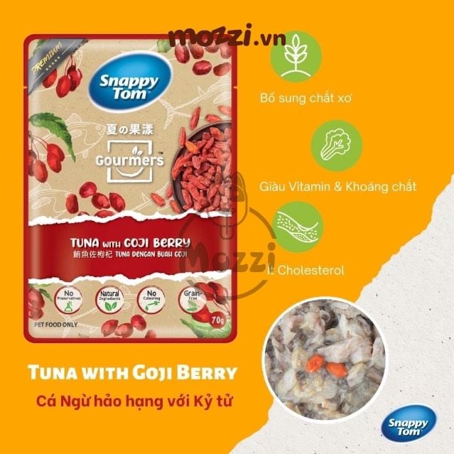 Pate cho mèo Snappy Tom trái cây Gói 70gr