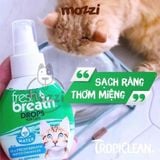  Dung dịch chăm sóc răng miệng đậm đặc Tropiclean Fresh Breaths Drops pha nước uống Chai 65ml cho chó mèo 