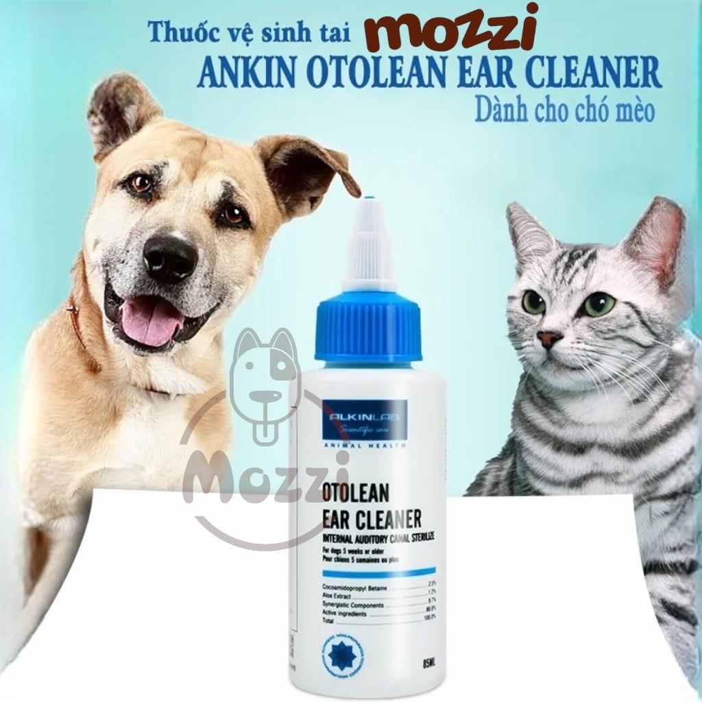 Dung dịch vệ sinh nhỏ tai Alkin Otolean cho chó mèo Chai 85ml