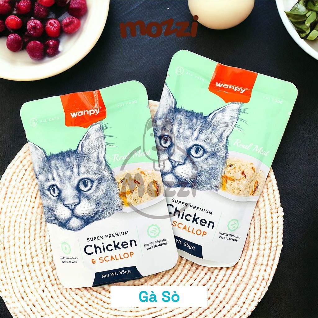 Pate cho mèo Wanpy gói 85gr