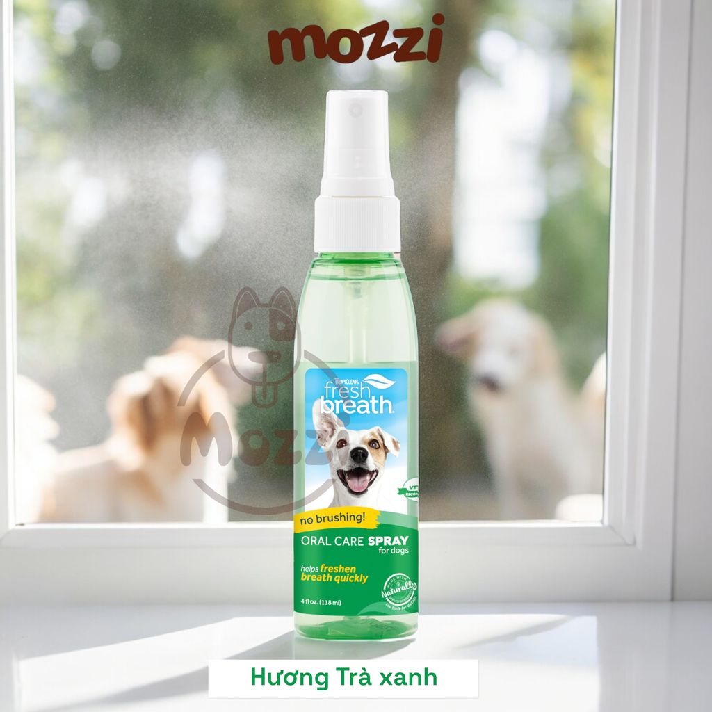 Xịt vệ sinh răng miệng Tropiclean Fresh Breath Spray Chai 118ml cho chó
