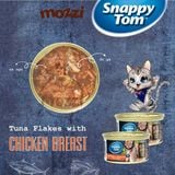  Pate cho mèo Snappy Tom lon 85gr Real Fish Real Meat 
