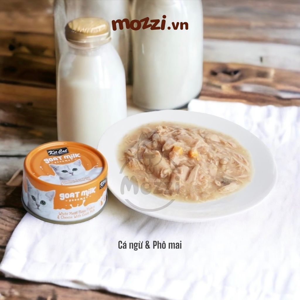 Pate cho mèo Pate sữa dê KitCat Lon 70gr