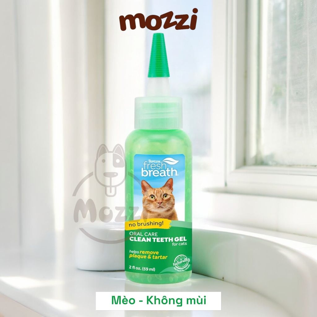 Gel nhỏ sạch răng miệng Tropiclean Fresh Breath Chai 59ml cho chó mèo