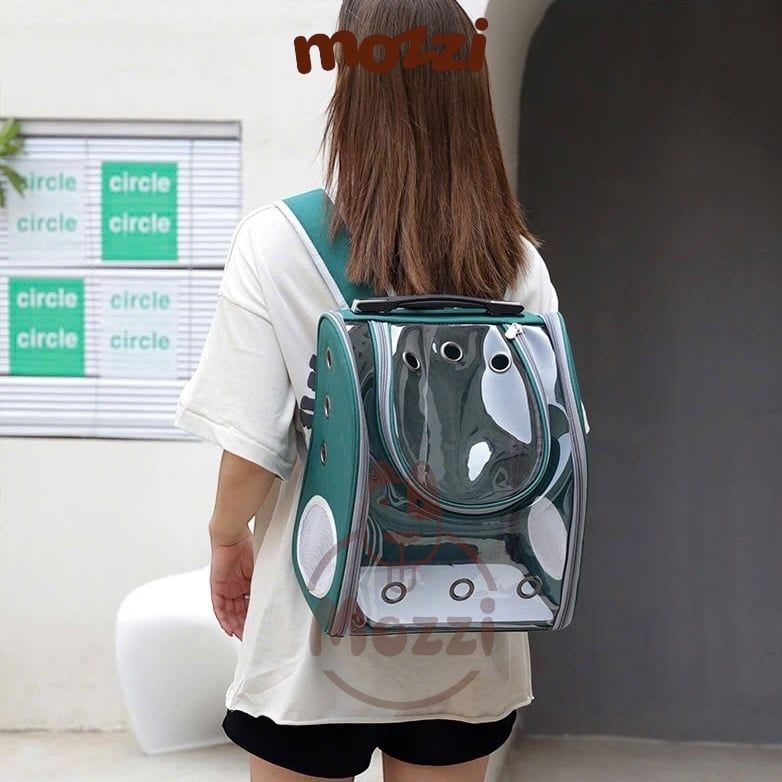 Balo Túi đựng chó mèo Trong suốt mặt kính dẻo 31x21x40cm - Ba lô