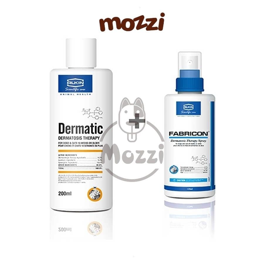 Sữa tắm Alkin Dermatic Fungamyl Chăm sóc da nấm vảy gàu, ghẻ, ngứa mưng mủ cho chó mèo Chai 200ml
