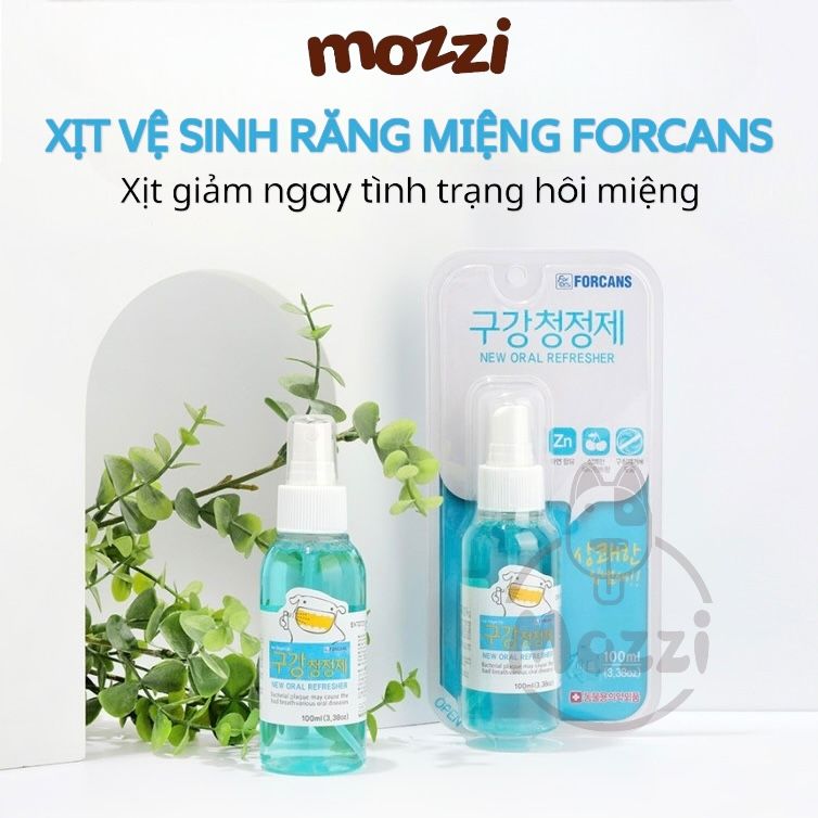 Xịt vệ sinh răng miệng Forcans Hàn Quốc Chai 100ml cho chó mèo