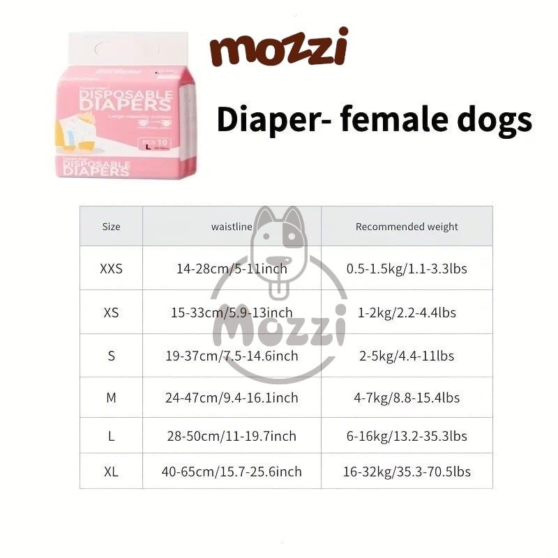 Tã quần cho chó cái HiPiPet gói 10 cái