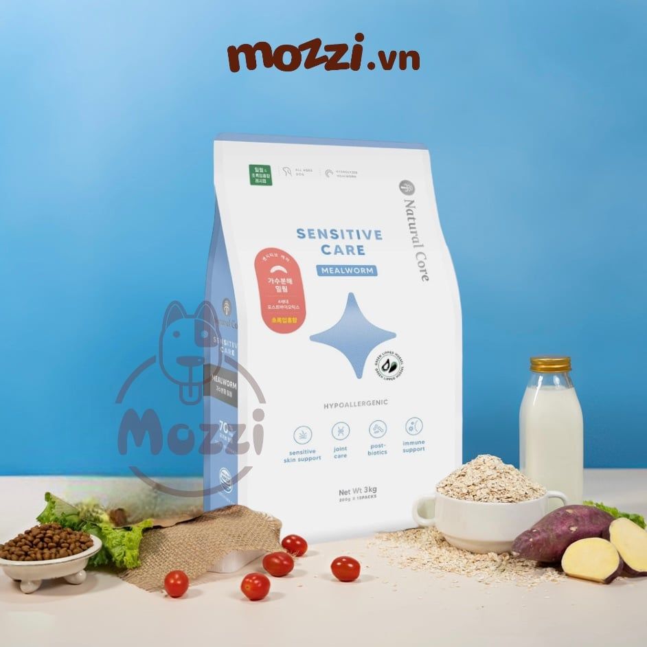 Thức ăn hạt hữu cơ Natural Core Sensitive Care cho chó viêm da, chảy nước mắt [800g - 3kg]