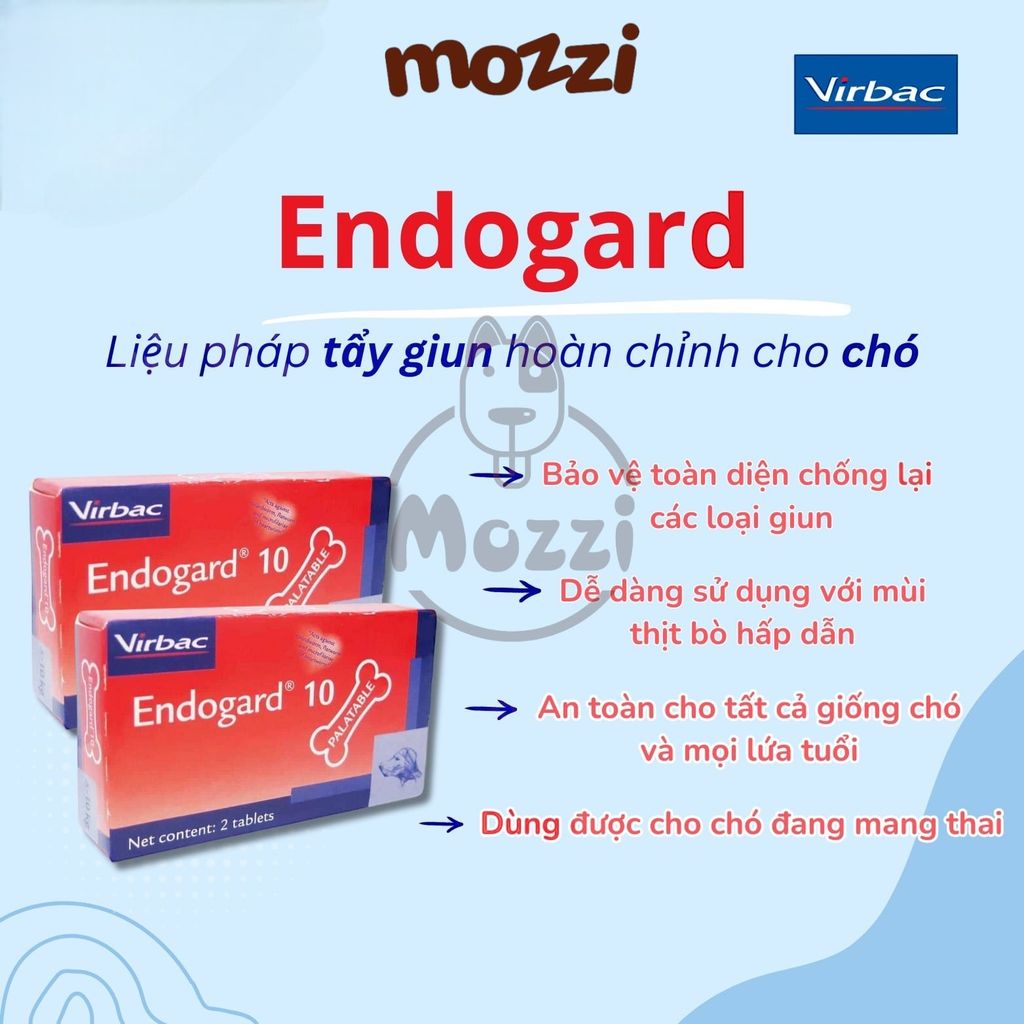 Viên nhai tẩy giun Endogard 10 Virbac cho chó