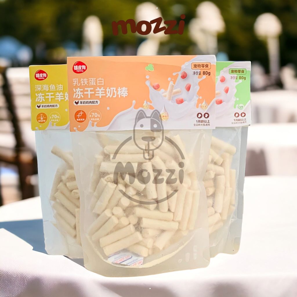 Snack cho chó mèo Thanh sữa dê Gà Bò đông khô Hipidog