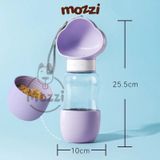  Bình nước du lịch cho chó mèo có kèm cốc đựng hạt tiện lợi 350ml 