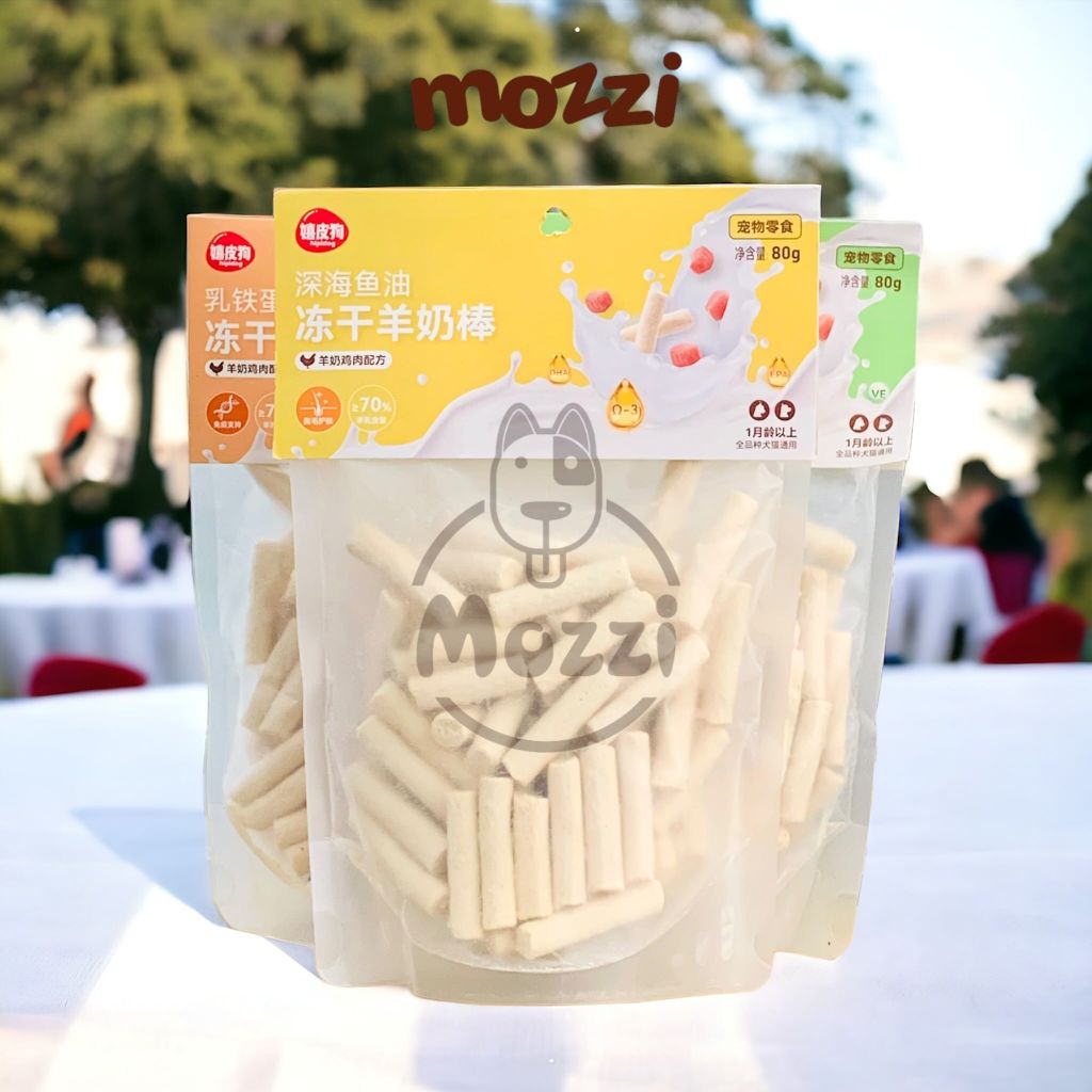 Snack cho chó mèo Thanh sữa dê Gà Bò đông khô Hipidog