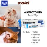  Nhỏ viêm rận tai Otoklen Alkin Tuýp 20g cho chó mèo 