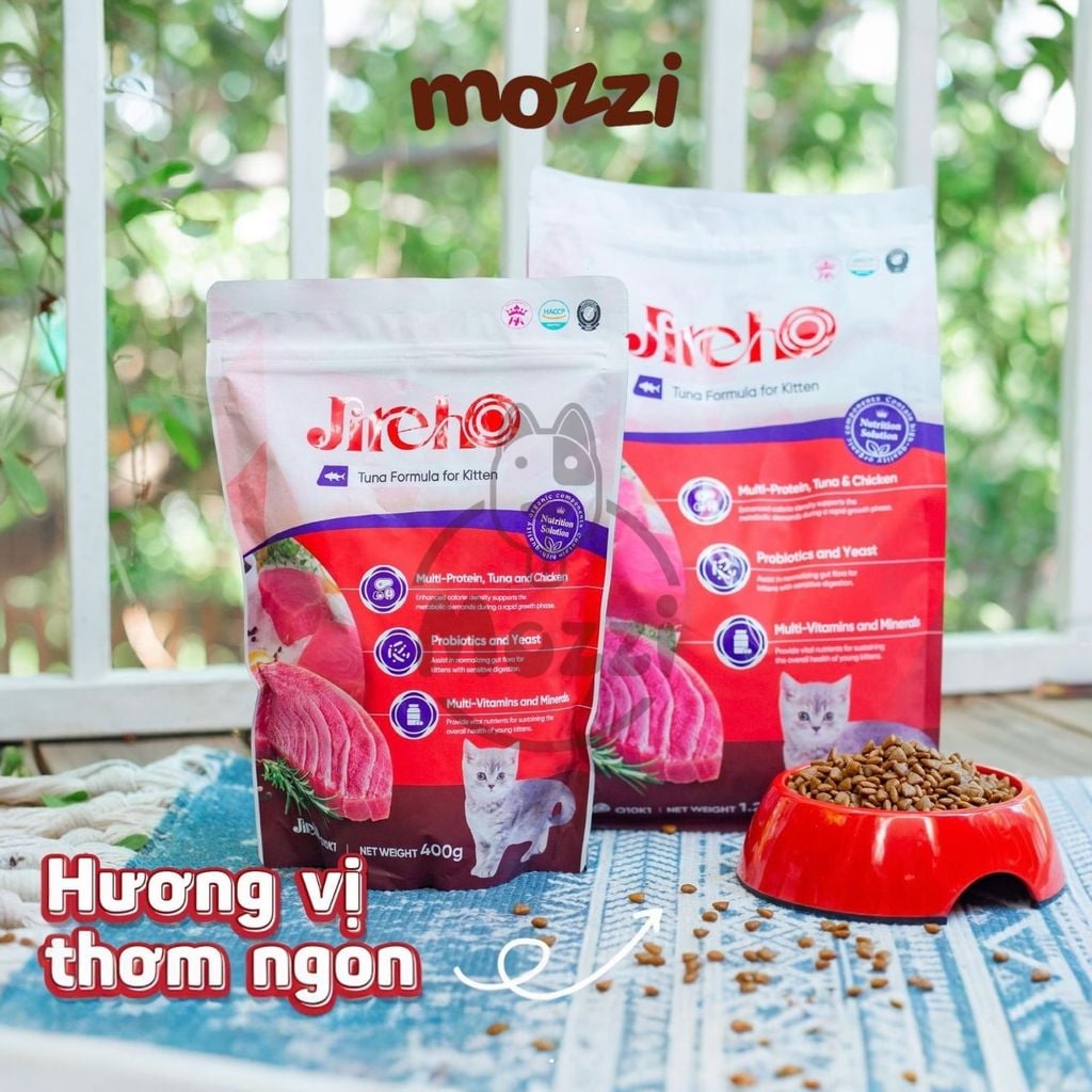 Thức ăn hạt cho mèo JirehO Hàn Quốc vị Thịt gà Cá ngừ [400g - 800g - 1.2kg - 7.2kg]
