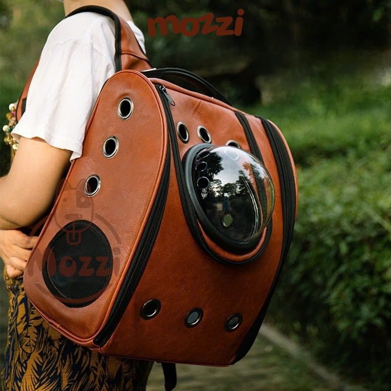 Balo Túi đựng chó mèo Phi hành gia da 32x20x37cm - Ba lô