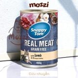 Pate cho mèo Snappy Tom lon 400gr Real Fish Real Meat 