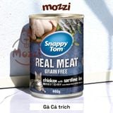  Pate cho mèo Snappy Tom lon 400gr Real Fish Real Meat 