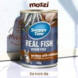  Pate cho mèo Snappy Tom lon 400gr Real Fish Real Meat 