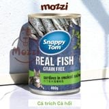  Pate cho mèo Snappy Tom lon 400gr Real Fish Real Meat 
