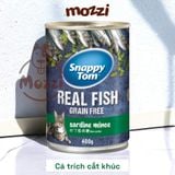  Pate cho mèo Snappy Tom lon 400gr Real Fish Real Meat 