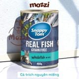  Pate cho mèo Snappy Tom lon 400gr Real Fish Real Meat 