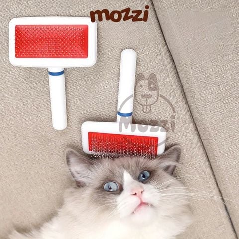  Lược chải lông chó mèo cán nhựa đầu bọc cao su mềm 