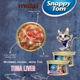  Pate cho mèo Snappy Tom lon 85gr Real Fish Real Meat 