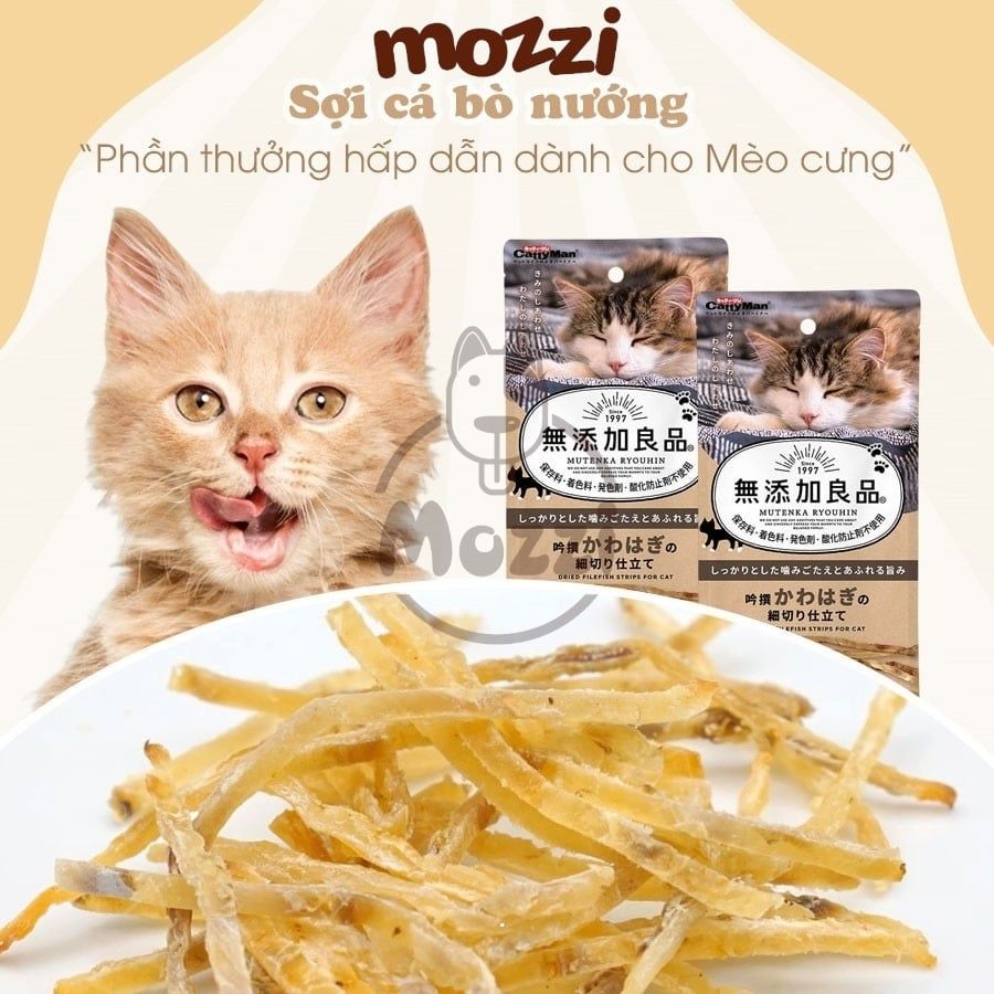 Snack cho mèo Chip Sợi gà cá CattyMan sấy mềm dẻo