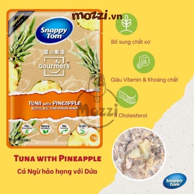 Pate cho mèo Snappy Tom trái cây Gói 70gr
