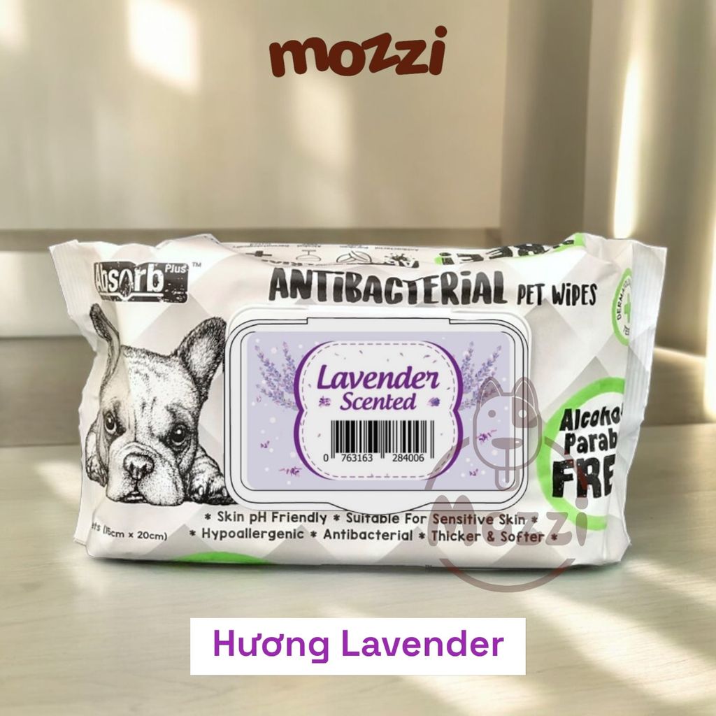 Khăn ướt cho chó mèo Kháng khuẩn trắng Absorb Antibacterial Absolute