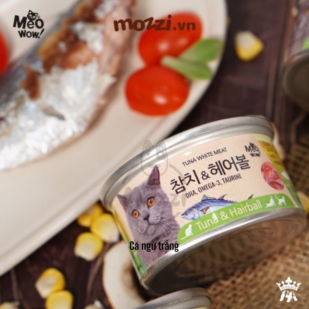 Pate cho mèo Thịt cá ngừ trắng Meowow Lon 80gr