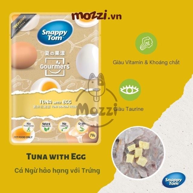 Pate cho mèo Snappy Tom trái cây Gói 70gr