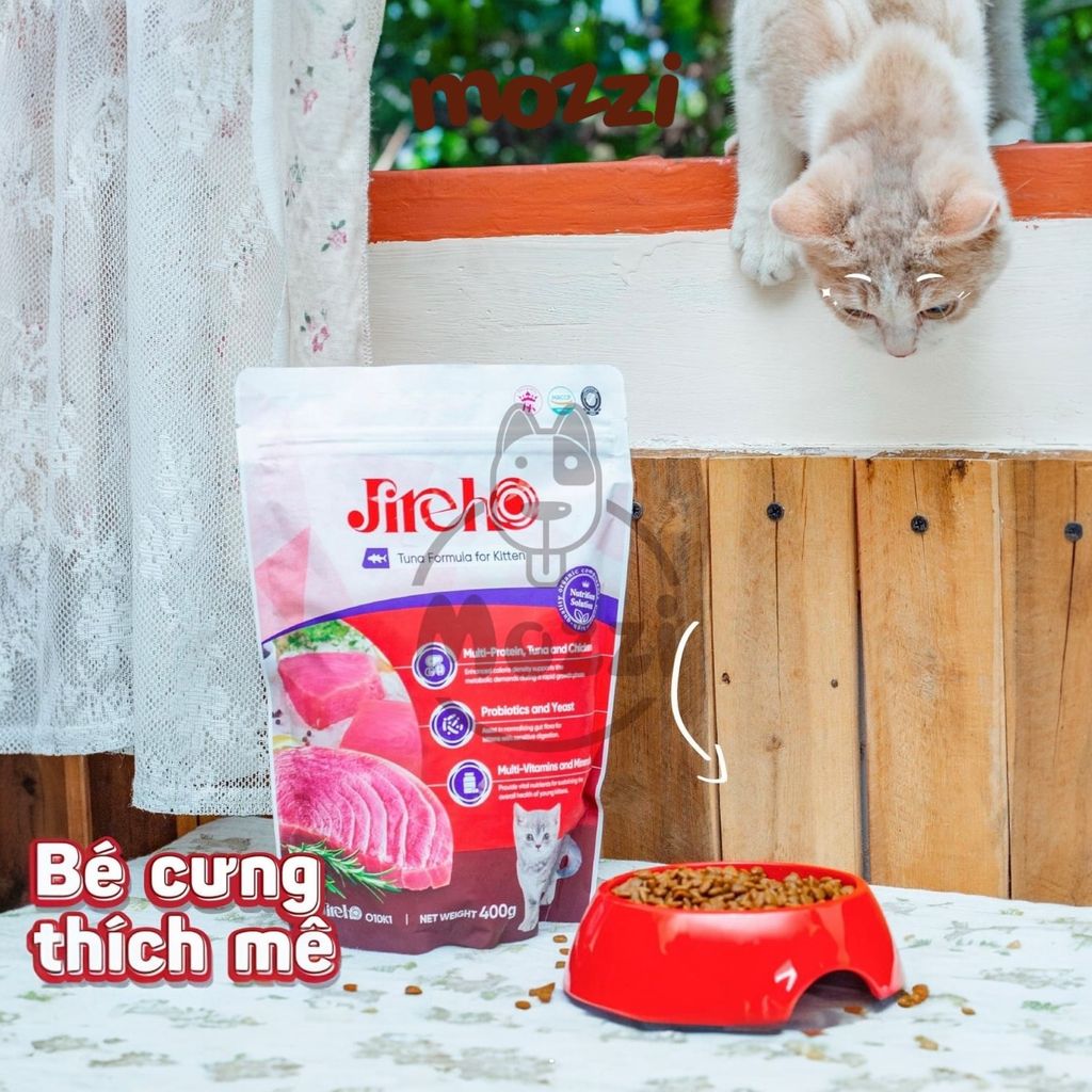 Thức ăn hạt cho mèo JirehO Hàn Quốc vị Thịt gà Cá ngừ [400g - 800g - 1.2kg - 7.2kg]