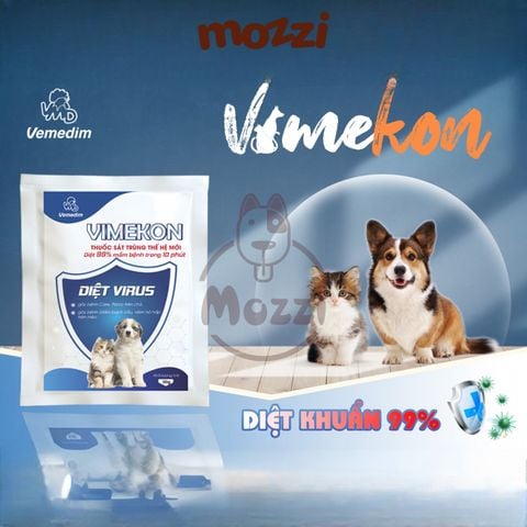  Bột sát trùng khu vực chuông trại Vimekon Vemedim Gói 20gr cho chó mèo 
