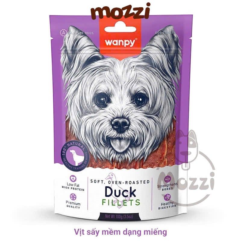 Snack cho chó Wanpy Thịt sấy thơm ngon từ thịt gà vịt cá hồi