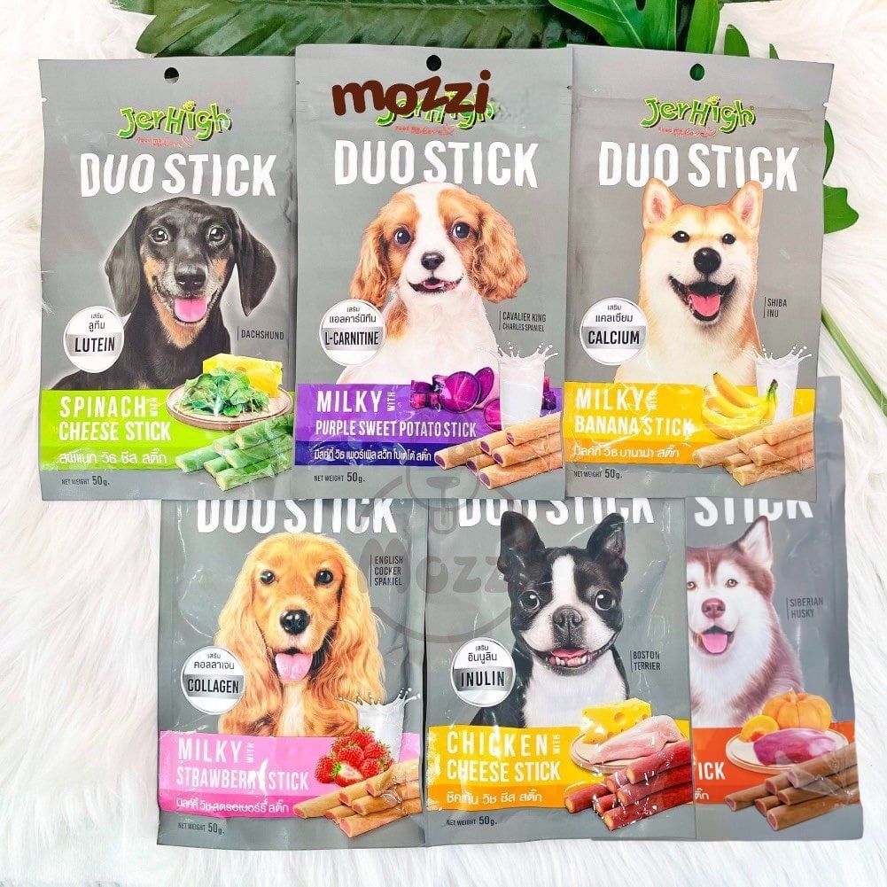 Snack cho chó Que mềm Duo Stick Jerhigh gói 50gr