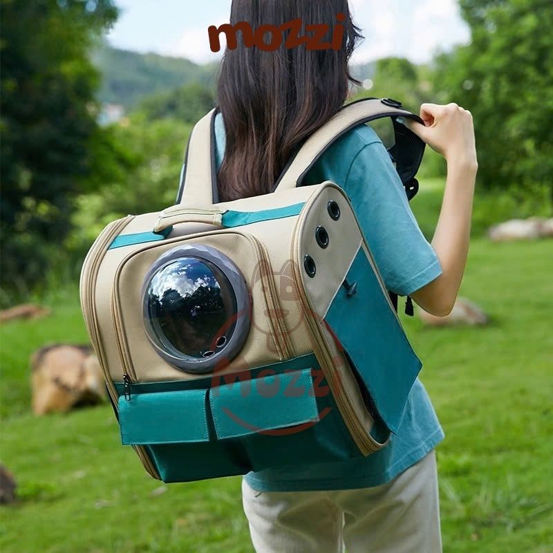 Balo Túi đựng chó mèo Phi hành gia vải vuông lớn 38x25x34cm - Ba lô