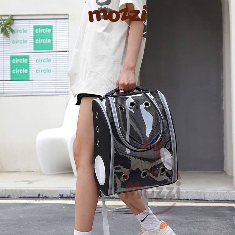 Balo Túi đựng chó mèo Trong suốt mặt kính dẻo 31x21x40cm - Ba lô