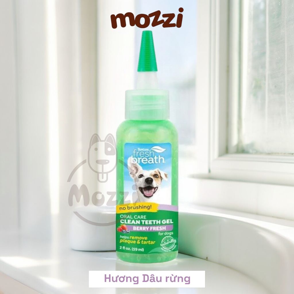 Gel nhỏ sạch răng miệng Tropiclean Fresh Breath Chai 59ml cho chó mèo