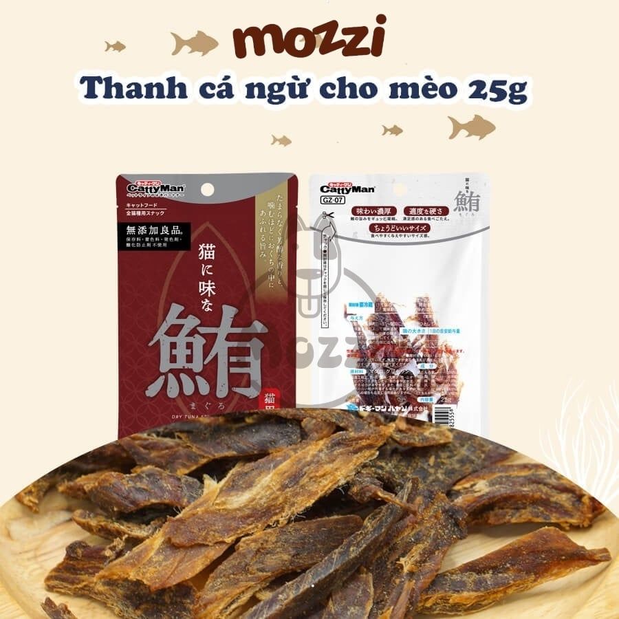 Snack cho mèo Chip Sợi gà cá CattyMan sấy mềm dẻo