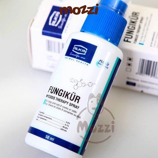 Xịt nấm da Fungikur Alkin Chai 50ml cho chó mèo